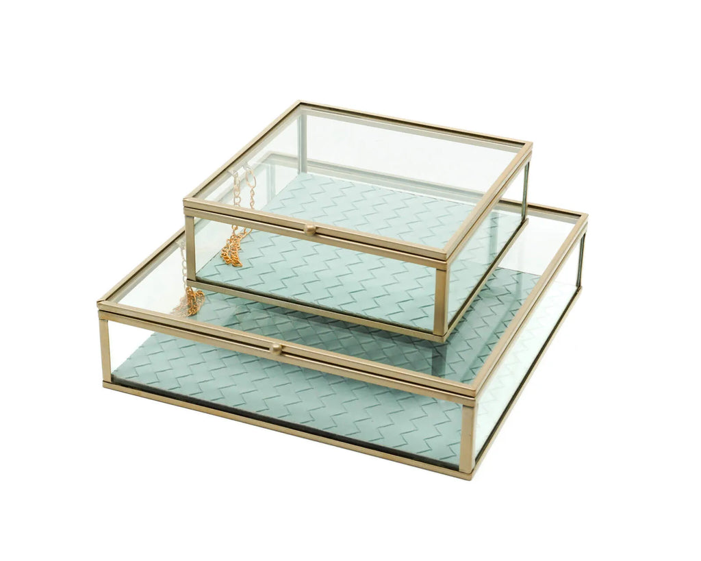 Large glass jewelry clearance box