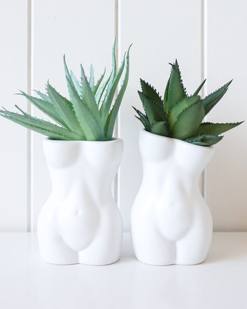 La Femme Deux Vase - White