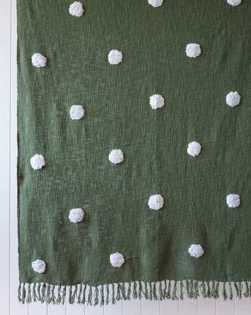 Belvidere Tufted Cotton Throw Blanket